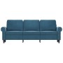 3-Sitzer-Sofa aus blauem Samt, 180 cm von , Sofas - Ref: Foro24-359548, Preis: 313,35 €, Rabatt: %