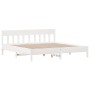 White pine wood bed frame with headboard 200x200cm by , Beds and slatted bases - Ref: Foro24-3216201, Price: 221,42 €, Discou...