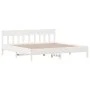 White pine wood bed frame with headboard 200x200cm by , Beds and slatted bases - Ref: Foro24-3216201, Price: 218,63 €, Discou...