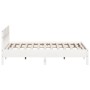 White pine wood bed frame with headboard 200x200cm by , Beds and slatted bases - Ref: Foro24-3216201, Price: 221,42 €, Discou...