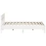 White pine wood bed frame with headboard 200x200cm by , Beds and slatted bases - Ref: Foro24-3216201, Price: 218,63 €, Discou...