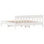 White pine wood bed frame with headboard 200x200cm by , Beds and slatted bases - Ref: Foro24-3216201, Price: 218,63 €, Discou...