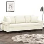 3-seater sofa with cream velvet cushions 180 cm by , Sofas - Ref: Foro24-3200963, Price: 334,37 €, Discount: %