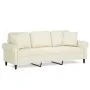 3-seater sofa with cream velvet cushions 180 cm by , Sofas - Ref: Foro24-3200963, Price: 334,37 €, Discount: %