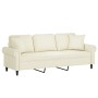 3-seater sofa with cream velvet cushions 180 cm by , Sofas - Ref: Foro24-3200963, Price: 340,39 €, Discount: %