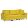 3-seater sofa with yellow velvet cushions 180 cm by , Sofas - Ref: Foro24-3200961, Price: 287,75 €, Discount: %