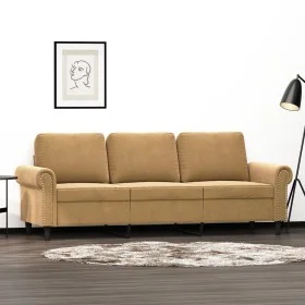Sofá de 3 plazas terciopelo marrón 180 cm by , Sofas - Ref: Foro24-359546, Price: 347,31 €, Discount: %