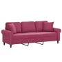 3-Sitzer-Sofa mit roten Samtkissen 180 cm von , Sofas - Ref: Foro24-3200959, Preis: 309,81 €, Rabatt: %