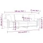 3-Sitzer-Sofa mit roten Samtkissen 180 cm von , Sofas - Ref: Foro24-3200959, Preis: 309,81 €, Rabatt: %