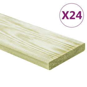 Tablas para terraza 24 uds madera de pino impregnada 2,88 m² 1m