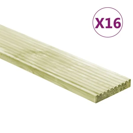Terrace tables 16 units pine wood impregnated 2.32 m² 1m by , Floors and carpets - Ref: Foro24-3107763, Price: 124,40 €, Disc...