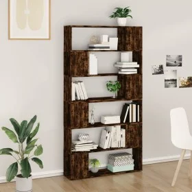 Smoked oak bookshelf/space divider 100x24x188 cm by , Bookcases and shelves - Ref: Foro24-3187603, Price: 105,39 €, Discount: %
