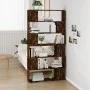 Smoked oak bookshelf/space divider 100x24x188 cm by , Bookcases and shelves - Ref: Foro24-3187603, Price: 105,39 €, Discount: %