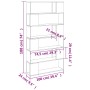 Smoked oak bookshelf/space divider 100x24x188 cm by , Bookcases and shelves - Ref: Foro24-3187603, Price: 107,00 €, Discount: %