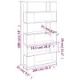 Smoked oak bookshelf/space divider 100x24x188 cm by , Bookcases and shelves - Ref: Foro24-3187603, Price: 105,39 €, Discount: %
