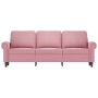 3-Sitzer-Sofa aus rosafarbenem Samt, 180 cm von , Sofas - Ref: Foro24-359542, Preis: 350,22 €, Rabatt: %