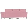 3-Sitzer-Sofa aus rosafarbenem Samt, 180 cm von , Sofas - Ref: Foro24-359542, Preis: 344,04 €, Rabatt: %