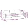 3-Sitzer-Sofa aus rosafarbenem Samt, 180 cm von , Sofas - Ref: Foro24-359542, Preis: 344,04 €, Rabatt: %
