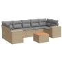 Garden sofa set with beige cushions 8 pcs PE rattan by , Garden sets - Ref: Foro24-3257690, Price: 543,31 €, Discount: %