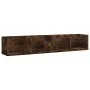 Estante de pared para CD madera color roble ahumado 100x18x18cm de , Estantes y estanterías - Ref: Foro24-826617, Precio: 31,...