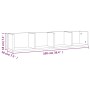 Estante de pared para CD madera color roble ahumado 100x18x18cm