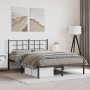 Bed frame with black metal headboard 135x190 cm by , Beds and slatted bases - Ref: Foro24-355560, Price: 101,11 €, Discount: %