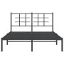 Bettgestell mit schwarzem Metallkopfteil 135x190 cm von , Betten und Lattenroste - Ref: Foro24-355560, Preis: 99,49 €, Rabatt: %