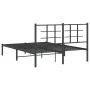 Bettgestell mit schwarzem Metallkopfteil 135x190 cm von , Betten und Lattenroste - Ref: Foro24-355560, Preis: 99,49 €, Rabatt: %