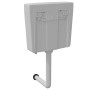 Cisterna de inodoro con entrada de agua inferior gris 3/6 L