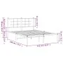 Bettgestell mit schwarzem Metallkopfteil 135x190 cm von , Betten und Lattenroste - Ref: Foro24-355560, Preis: 99,49 €, Rabatt: %
