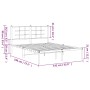 Estructura de cama con cabecero metal negro 135x190 cm de , Camas y somieres - Ref: Foro24-355560, Precio: 101,01 €, Descuent...