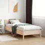Solid pine wood bed frame with headboard 90x200 cm by , Beds and slatted bases - Ref: Foro24-842762, Price: 83,80 €, Discount: %