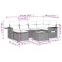 7-piece garden sofa set with gray PE rattan cushions by , Garden sets - Ref: Foro24-3252807, Price: 433,23 €, Discount: %