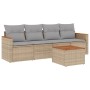 Garden sofa set with beige cushions mix 5 pieces PE rattan by , Garden sets - Ref: Foro24-3225779, Price: 286,27 €, Discount: %