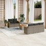 6-teiliges Gartenmöbel-Set und graue synthetische Rattankissen von , Gartensets - Ref: Foro24-3225787, Preis: 339,33 €, Rabat...