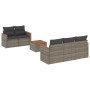 6-teiliges Gartenmöbel-Set und graue synthetische Rattankissen von , Gartensets - Ref: Foro24-3225787, Preis: 339,33 €, Rabat...