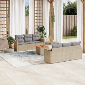 Garden sofa set with beige cushions mix 7 pieces PE rattan by , Garden sets - Ref: Foro24-3225793, Price: 424,55 €, Discount: %