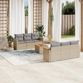 Garden sofa set with beige cushions mix 7 pieces PE rattan by , Garden sets - Ref: Foro24-3225793, Price: 426,74 €, Discount: %