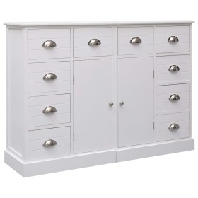 Sideboard mit 10 weißen Holzschubladen 113x30x79 cm von vidaXL, Sideboards - Ref: Foro24-284175, Preis: 277,47 €, Rabatt: %