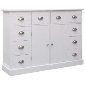 Sideboard with 10 white wood drawers 113x30x79 cm by vidaXL, Sideboards - Ref: Foro24-284175, Price: 274,17 €, Discount: %