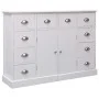 Sideboard with 10 white wood drawers 113x30x79 cm by vidaXL, Sideboards - Ref: Foro24-284175, Price: 274,17 €, Discount: %