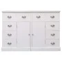 Sideboard with 10 white wood drawers 113x30x79 cm by vidaXL, Sideboards - Ref: Foro24-284175, Price: 274,17 €, Discount: %