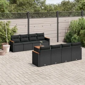 8-piece garden sofa set and black synthetic rattan cushions by , Garden sets - Ref: Foro24-3225817, Price: 560,91 €, Discount: %