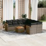 9-teiliges Gartenmöbel-Set und graue synthetische Rattankissen von , Gartensets - Ref: Foro24-3225829, Preis: 508,21 €, Rabat...