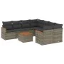 9-teiliges Gartenmöbel-Set und graue synthetische Rattankissen von , Gartensets - Ref: Foro24-3225829, Preis: 524,56 €, Rabat...