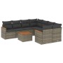 9-teiliges Gartenmöbel-Set und graue synthetische Rattankissen von , Gartensets - Ref: Foro24-3225829, Preis: 508,21 €, Rabat...