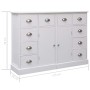 Sideboard mit 10 weißen Holzschubladen 113x30x79 cm von vidaXL, Sideboards - Ref: Foro24-284175, Preis: 277,47 €, Rabatt: %