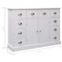 Sideboard with 10 white wood drawers 113x30x79 cm by vidaXL, Sideboards - Ref: Foro24-284175, Price: 274,17 €, Discount: %
