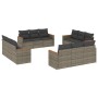 12-teiliges Gartensofa-Set mit grauen synthetischen Rattankissen von , Gartensets - Ref: Foro24-3225836, Preis: 764,25 €, Rab...
