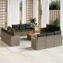 Garden sofa set with cushions 13 pieces gray synthetic rattan by , Garden sets - Ref: Foro24-3225843, Price: 841,60 €, Discou...